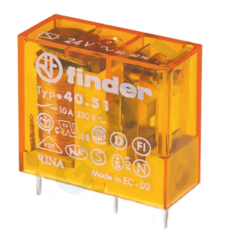 Finder miniatűr printrelé, 1 váltóérintkező,10A